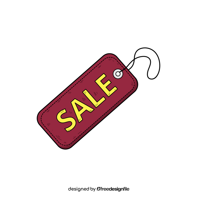 Sale tag drawing clipart