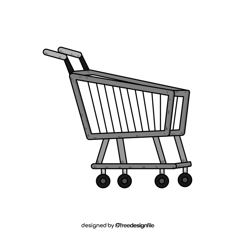 Shopping cart drawing clipart