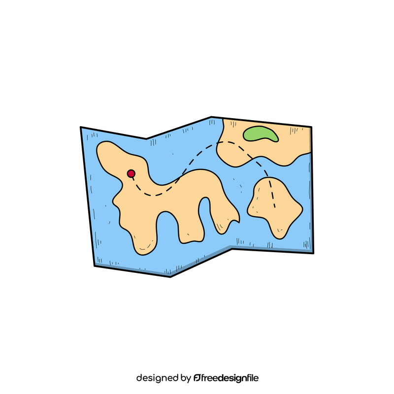 Map drawing clipart
