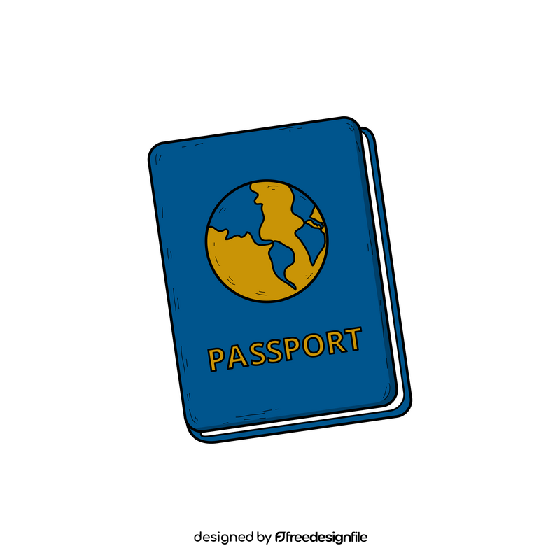 Passport drawing clipart