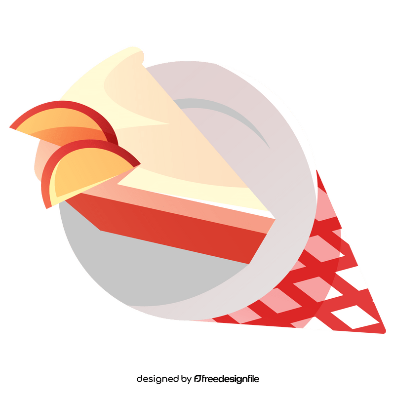 Apple red cake clipart