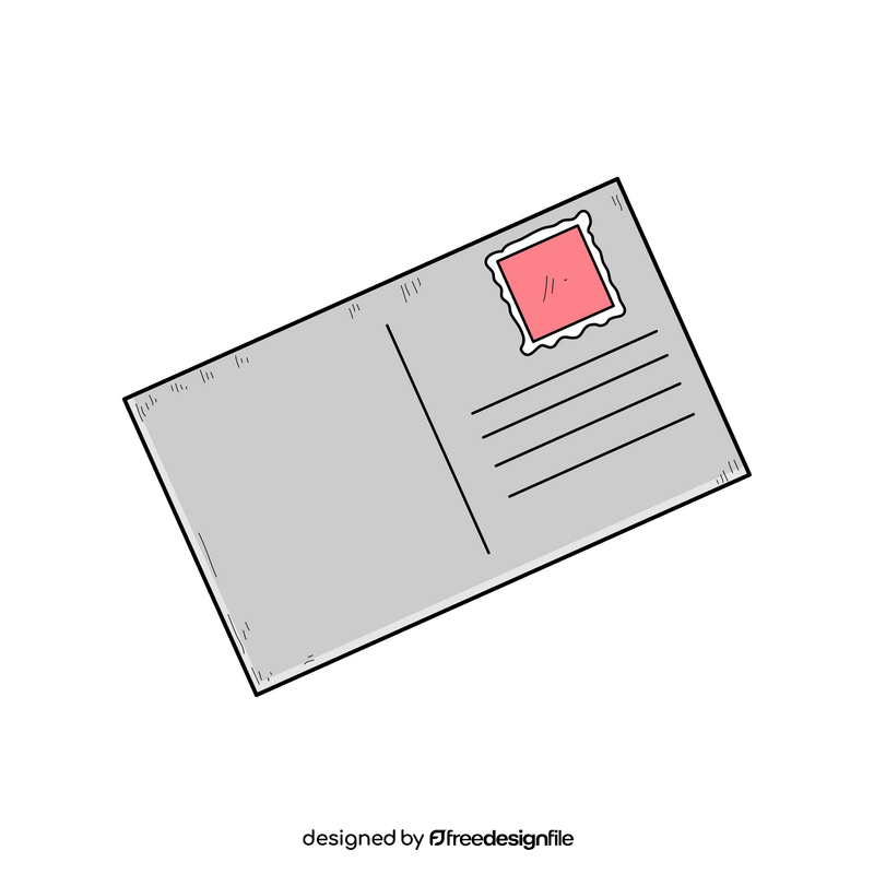 Postcard drawing clipart