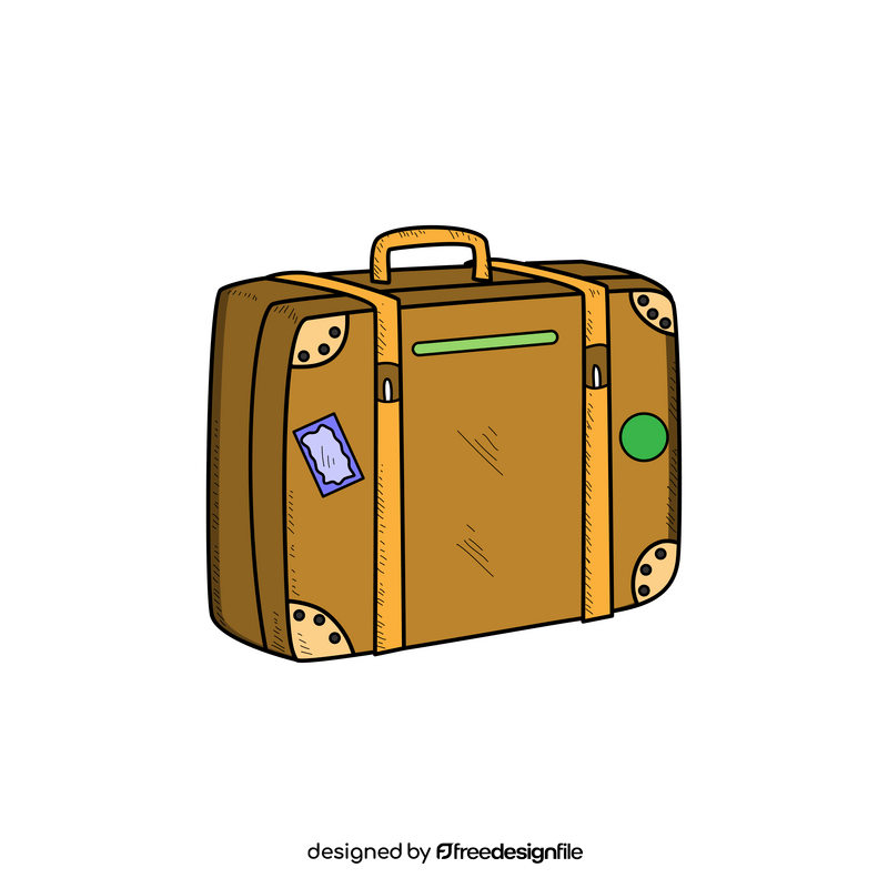 Suitcase drawing clipart
