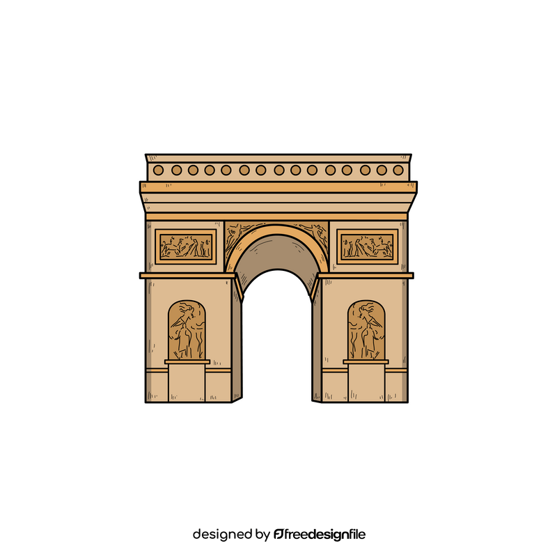 Arc de Triomphe drawing clipart