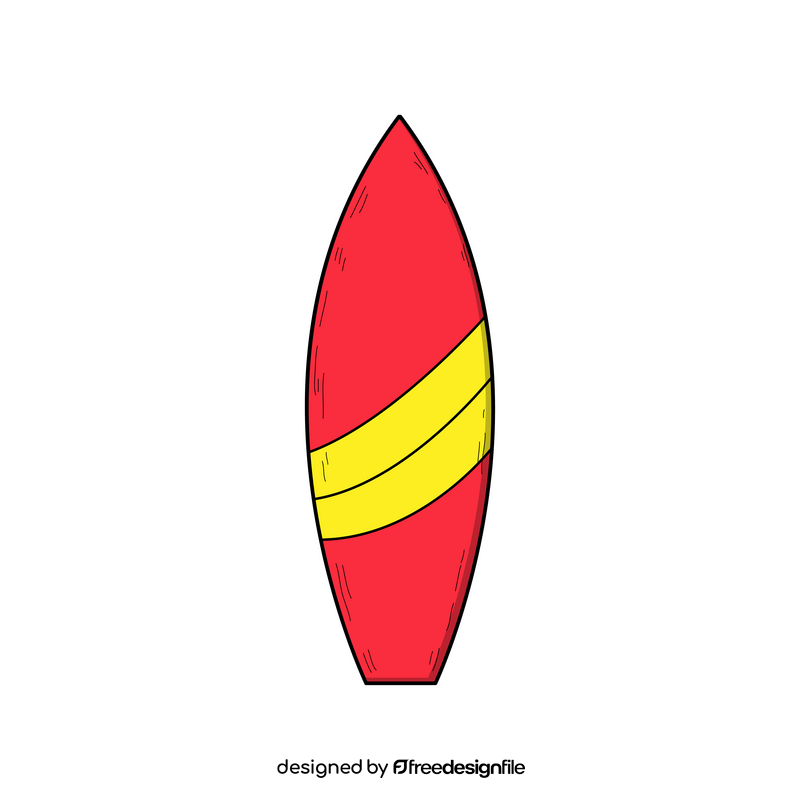 Surfboard drawing clipart