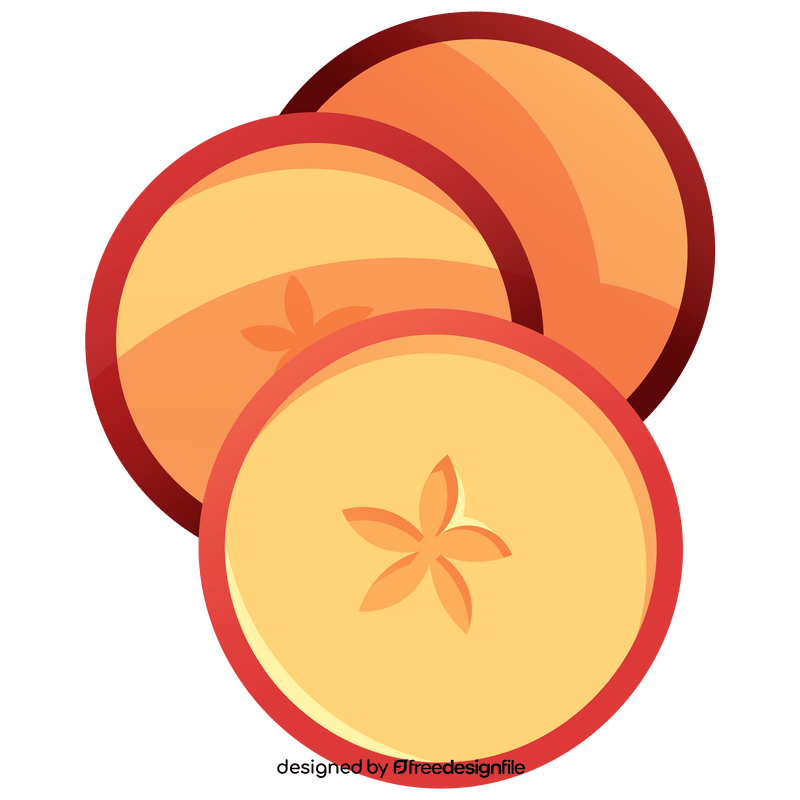 Apple red circles clipart