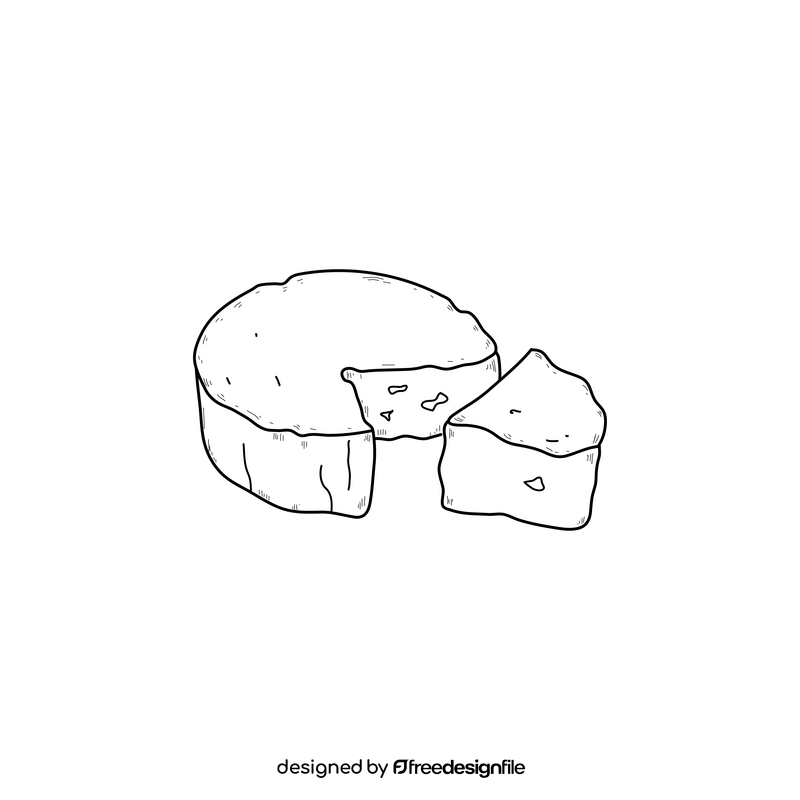 France cheese drawing black and white clipart