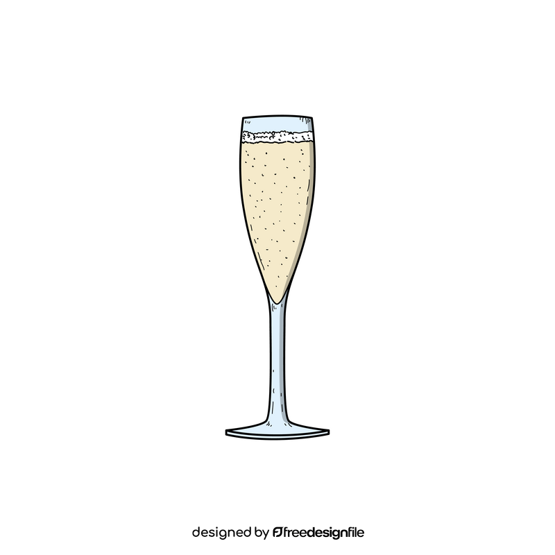 Champagne wine drawing clipart
