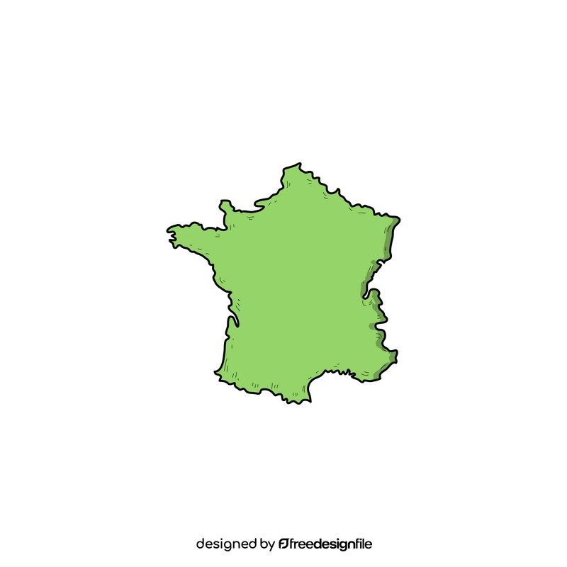 France map drawing clipart