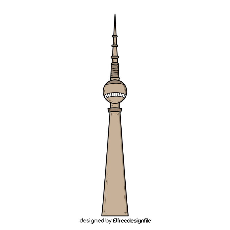 Berlin TV Tower drawing clipart