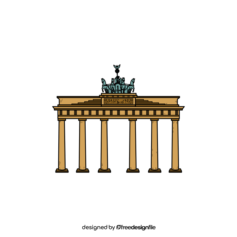 Brandenburg Gate drawing clipart