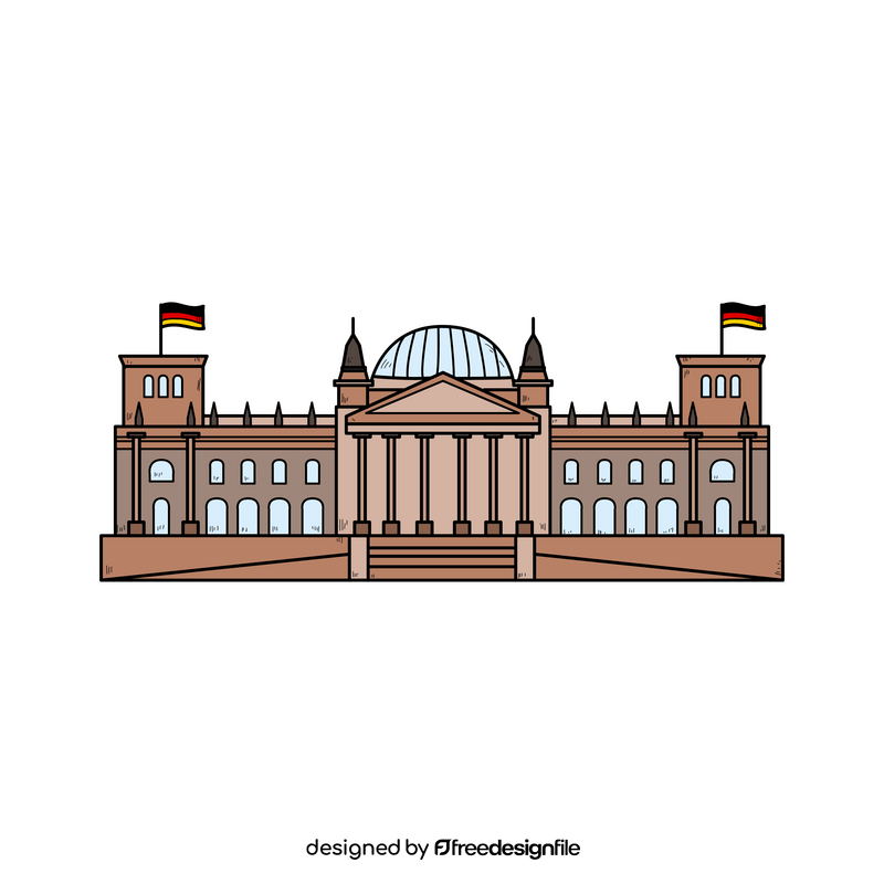 Reichstag building drawing clipart