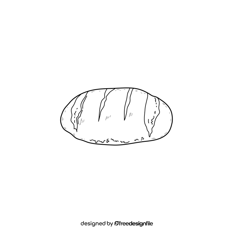 German bread drawing black and white clipart