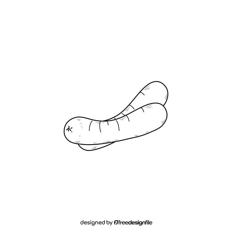 Germany sausage drawing black and white clipart