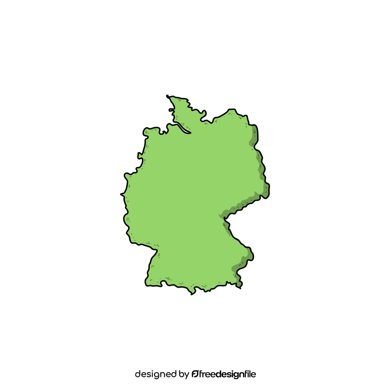Germany map drawing clipart