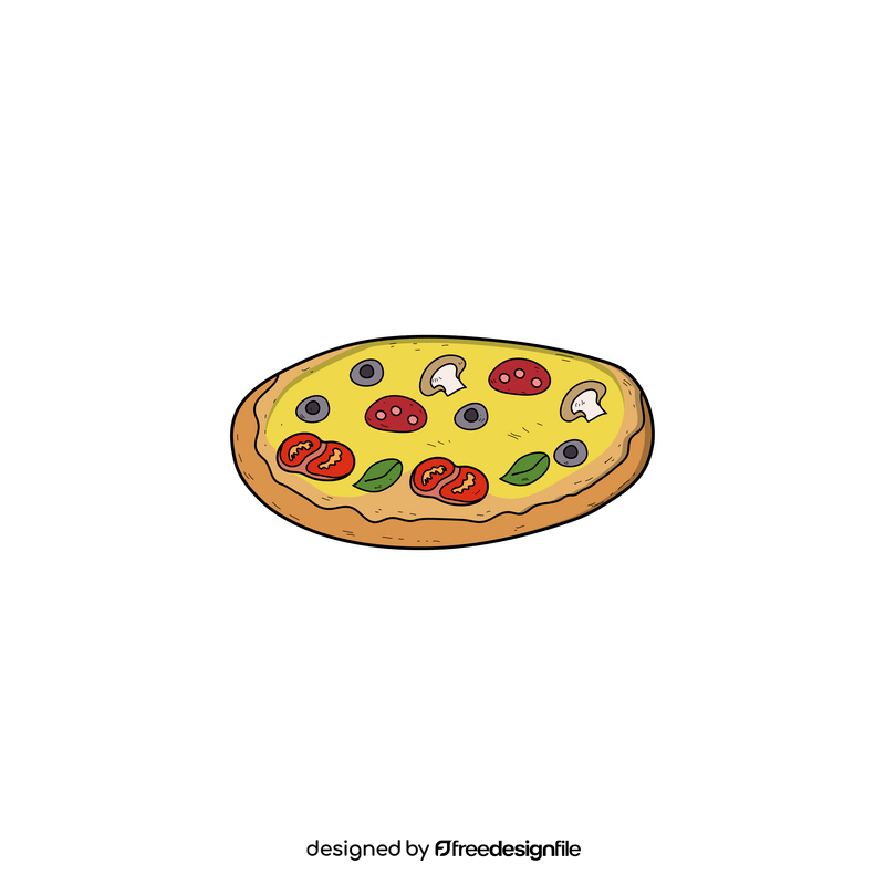 Italian pizza drawing clipart