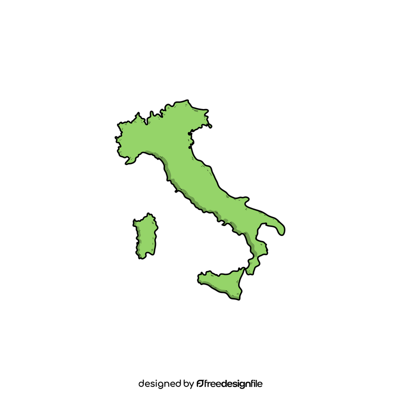 Italy map drawing clipart