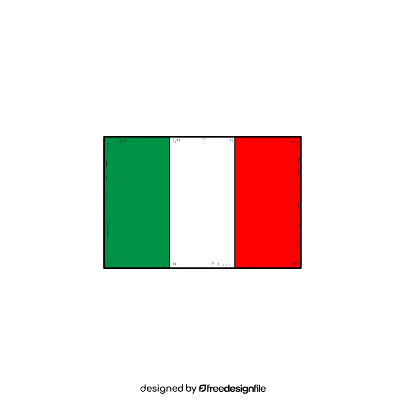 Italy flag drawing clipart