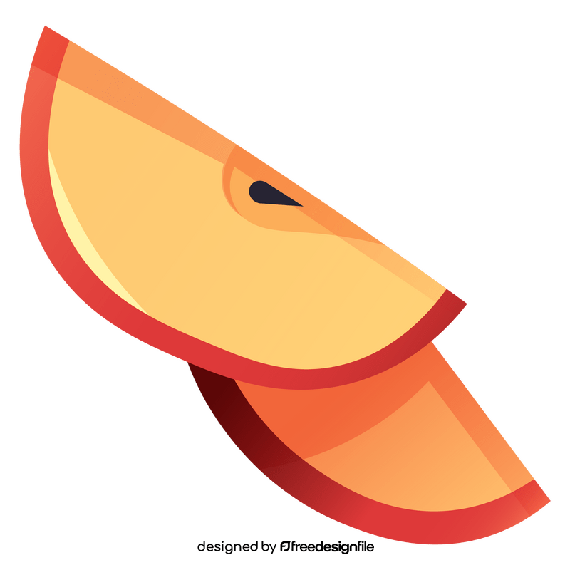 Free apple red slices clipart