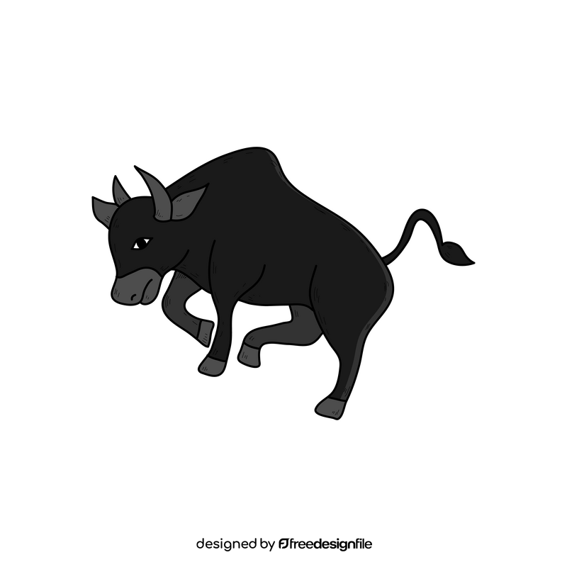 Bull cartoon drawing clipart