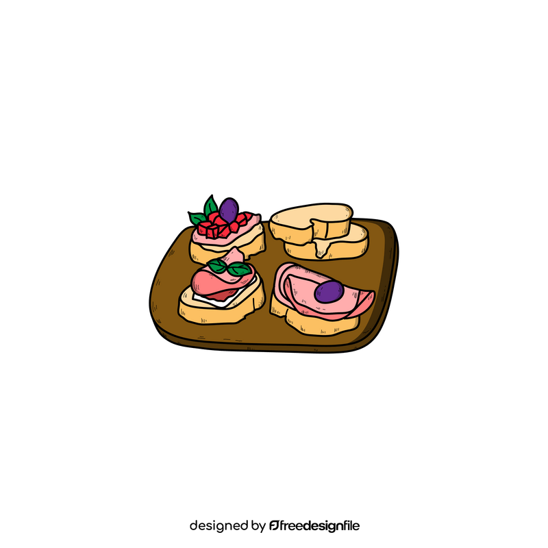 Tapas drawing clipart