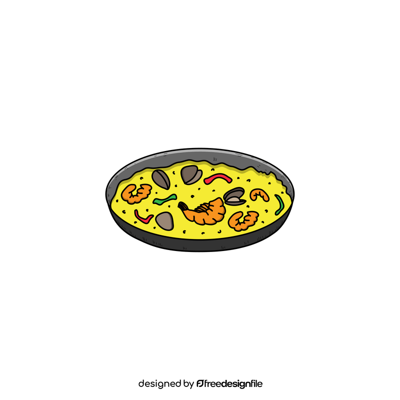 Paella drawing clipart