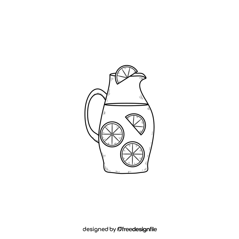 Sangria drawing black and white clipart