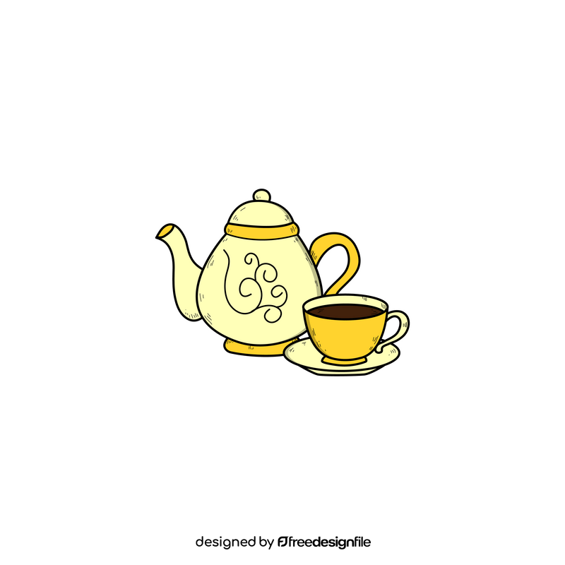 England tea drawing clipart