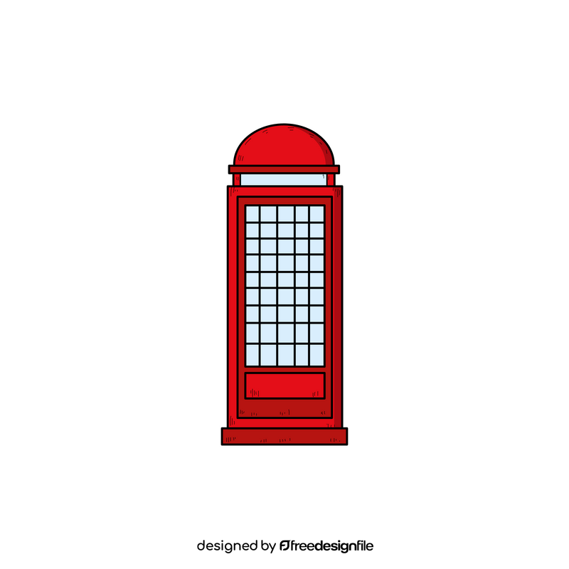 Telephone booth drawing clipart