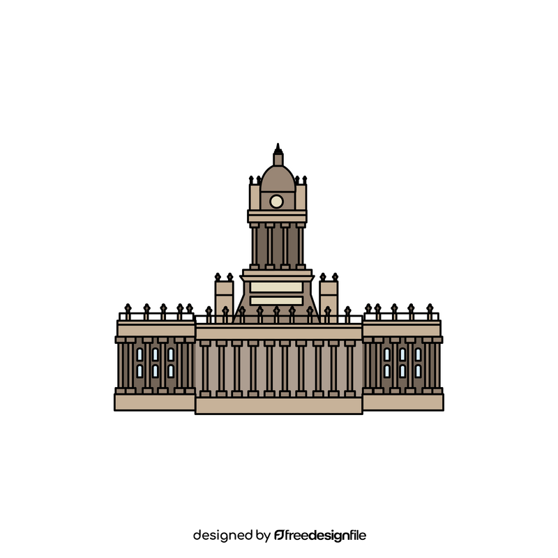 Leeds Town Hall drawing clipart