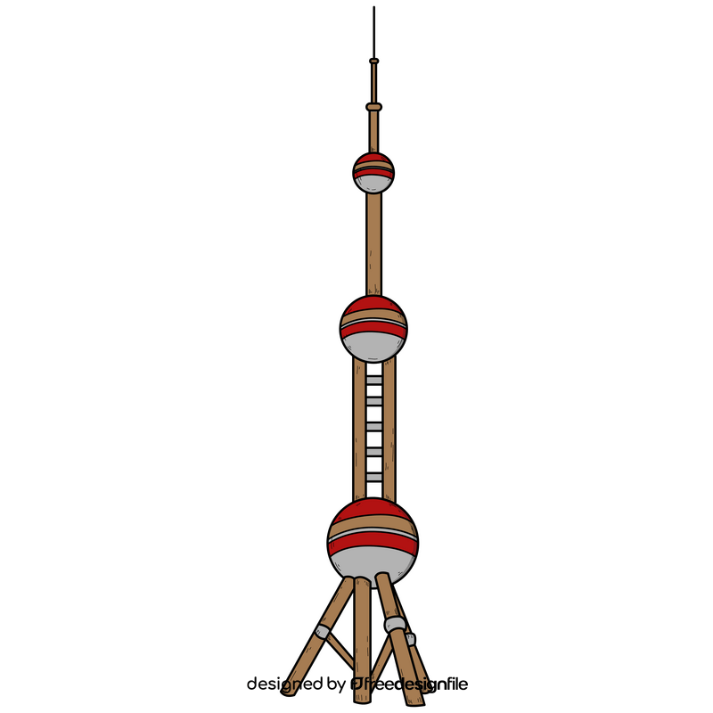 Oriental Pearl Tower drawing clipart