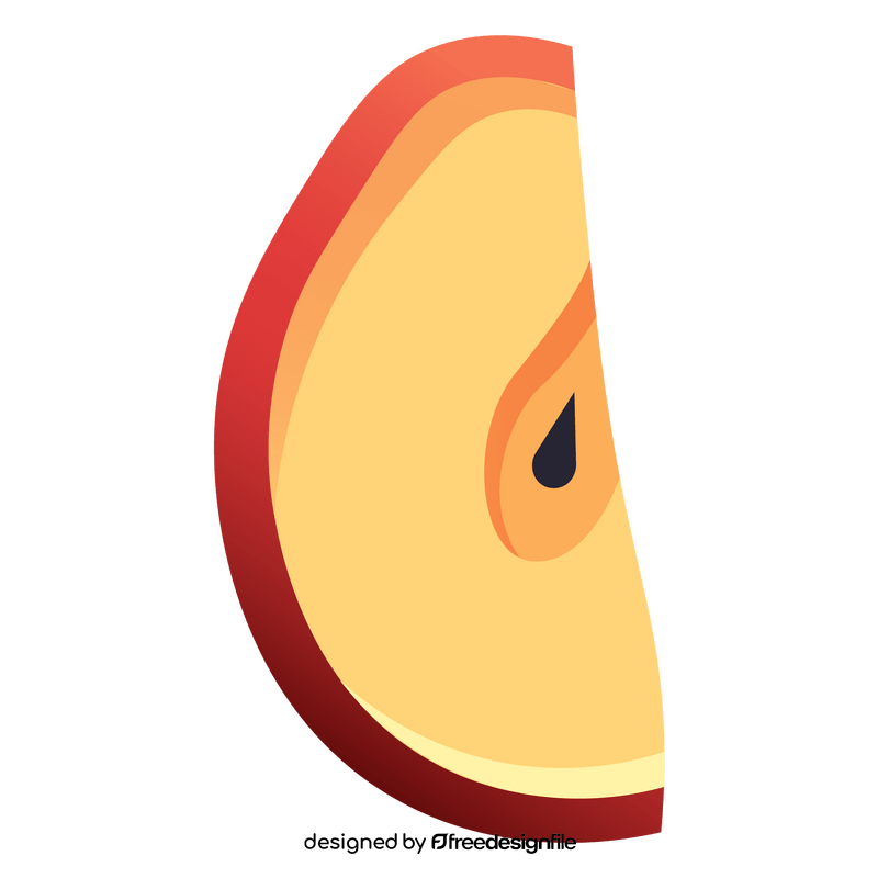 Apple red slice clipart