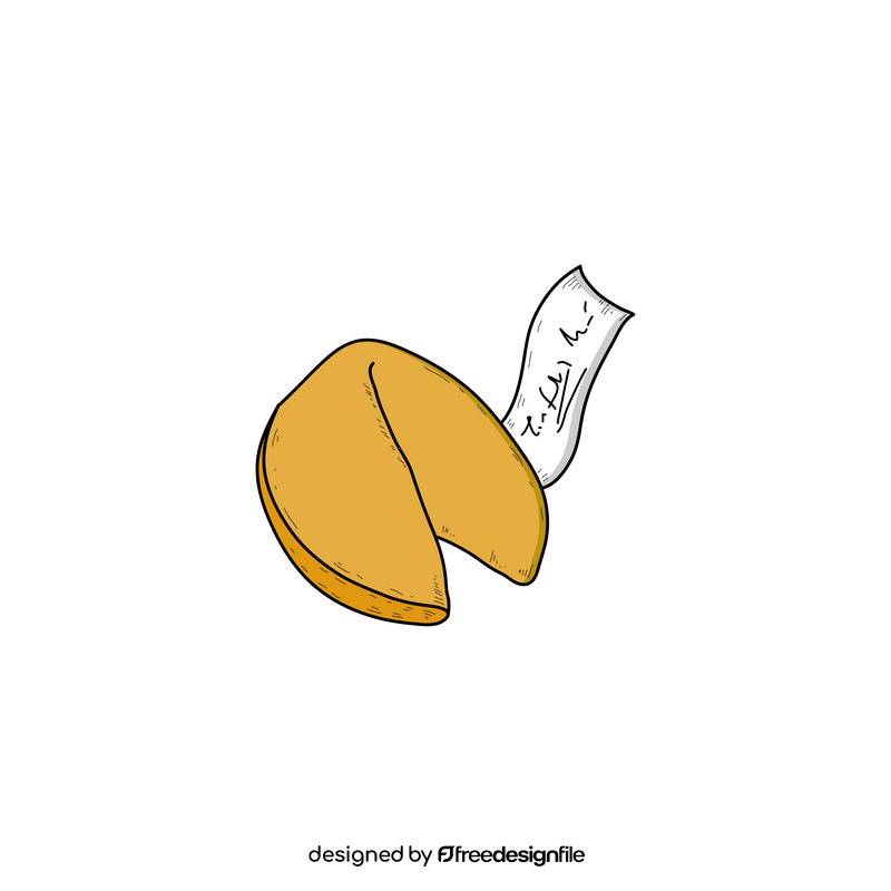 Fortune cookie drawing clipart