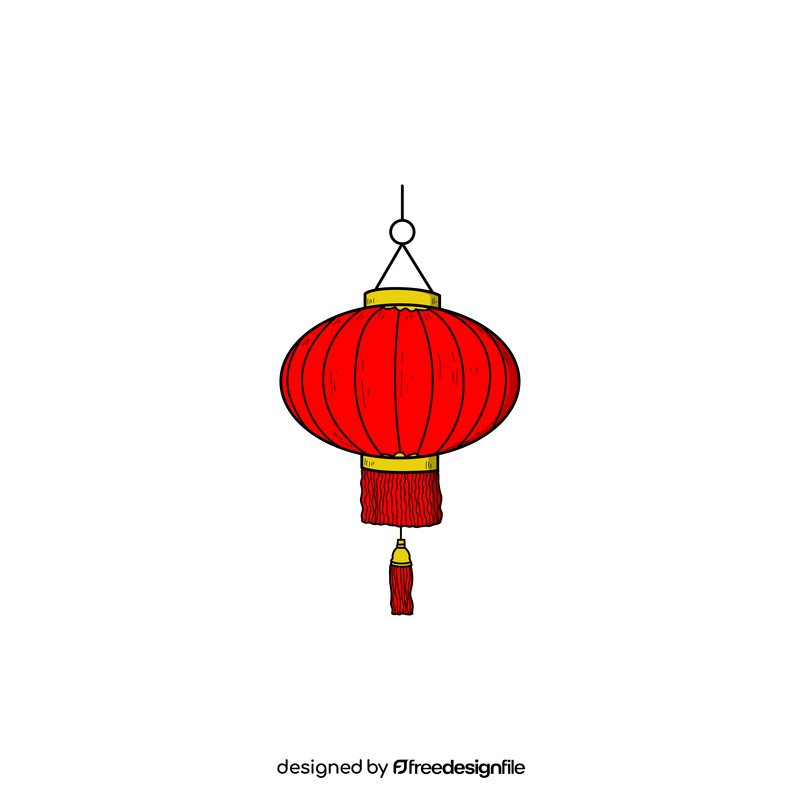 Chinese lantern drawing clipart
