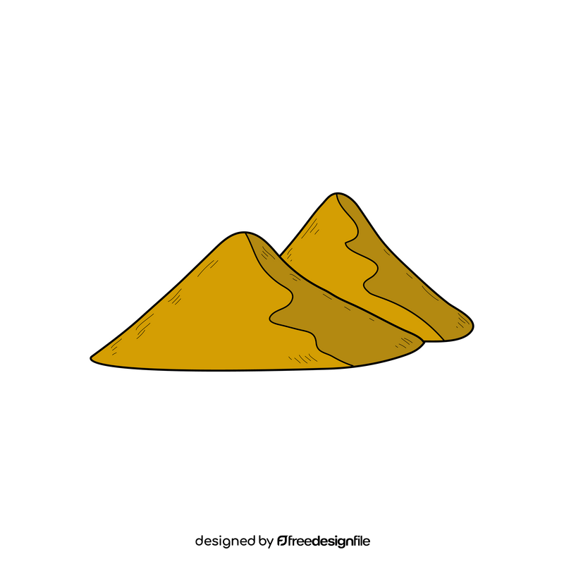 Sand dunes drawing clipart