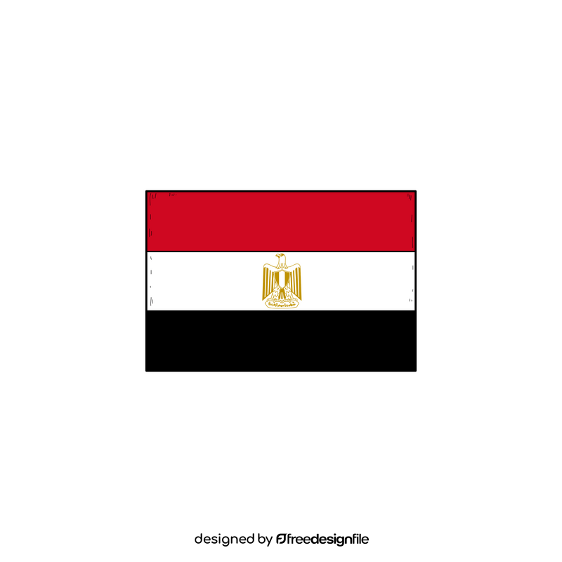 Egypt flag drawing clipart