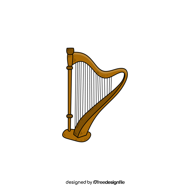 Harp drawing clipart
