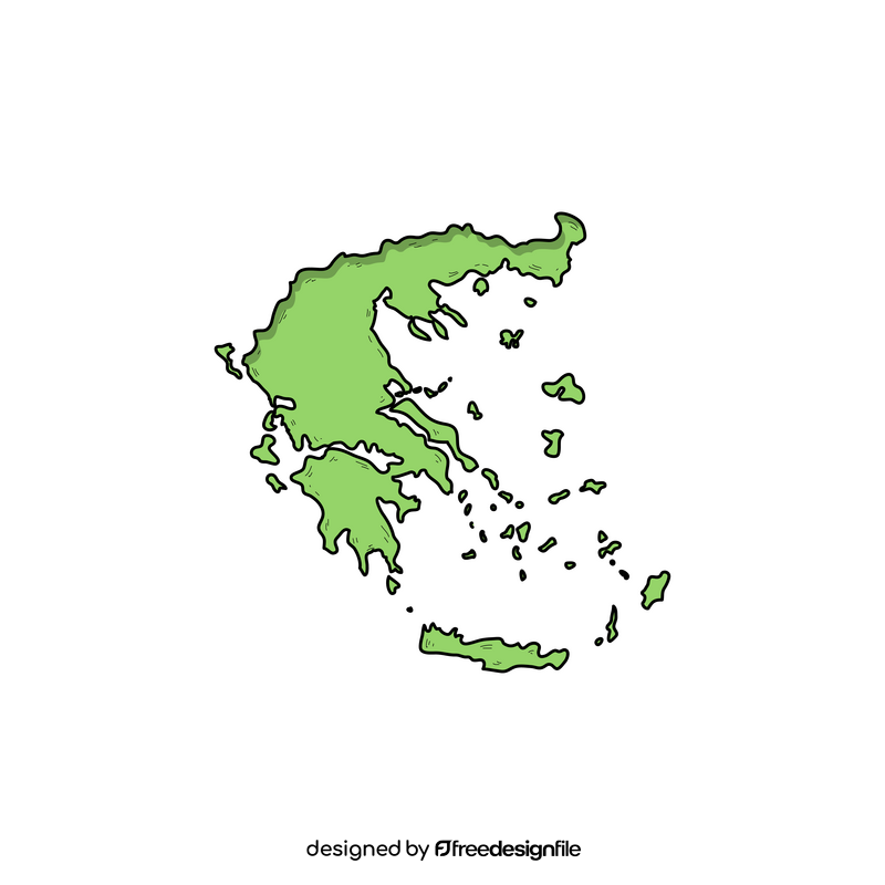 Greece map drawing clipart