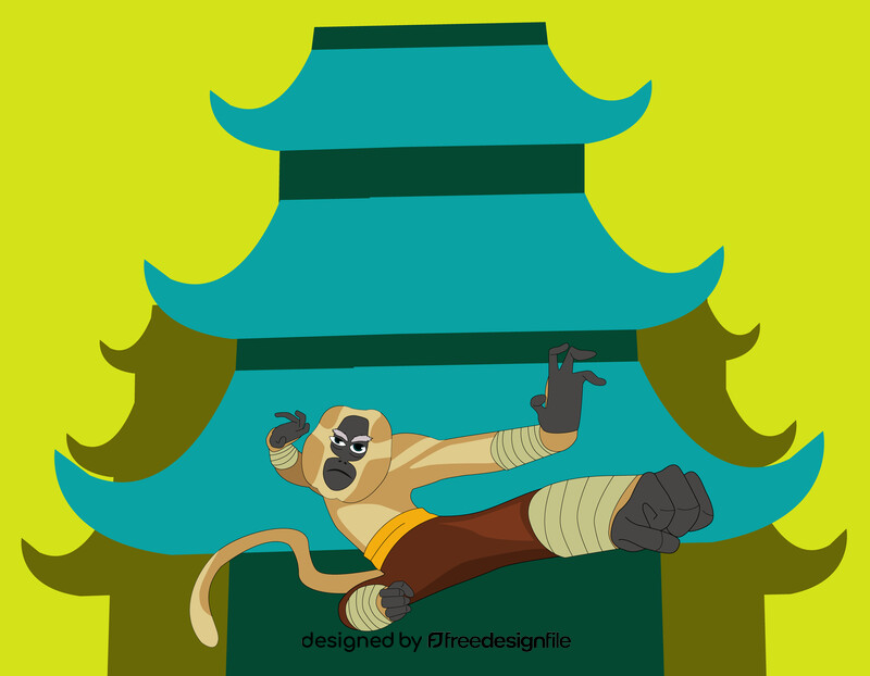 Kung fu monkey vector