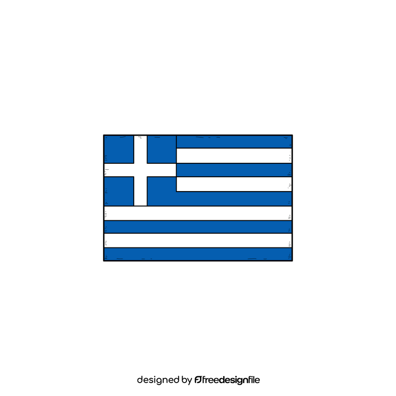 Greece flag drawing clipart