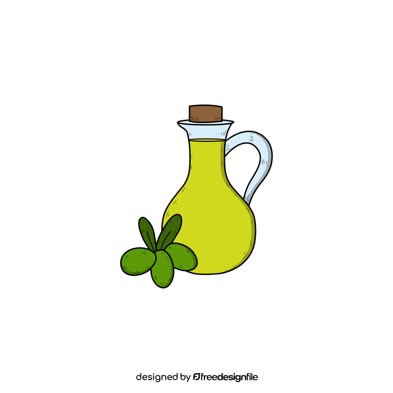 Olive oil drawing clipart