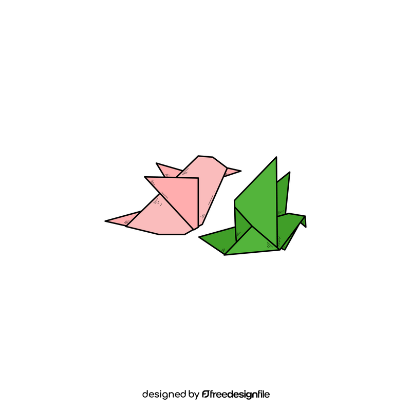 Origami drawing clipart