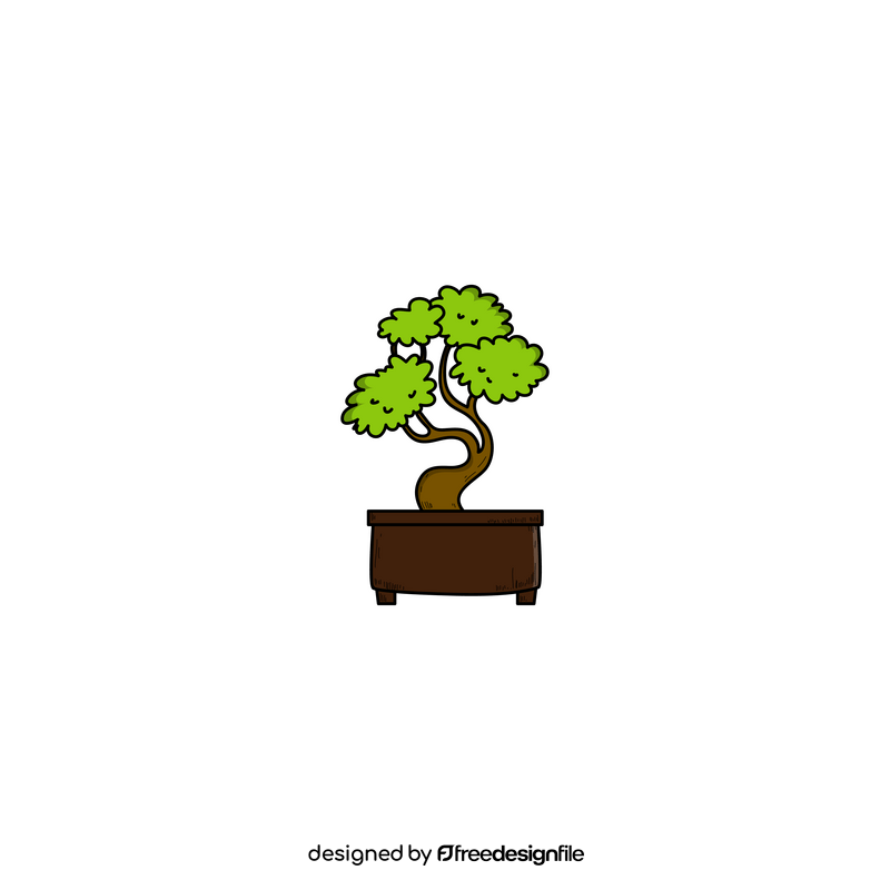 Bonsai tree drawing clipart