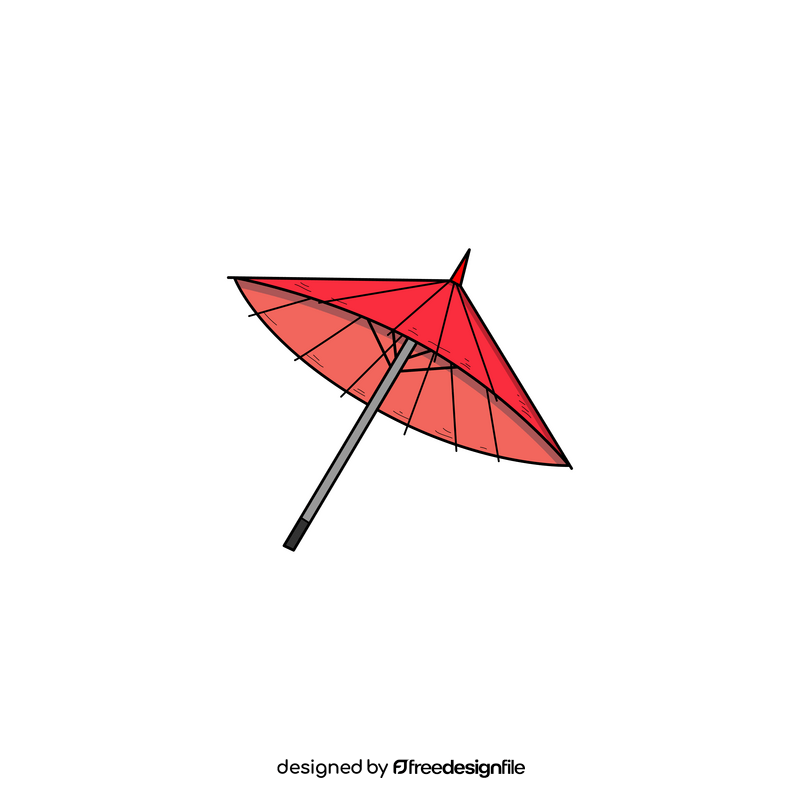 Oil paper umbrella drawing clipart