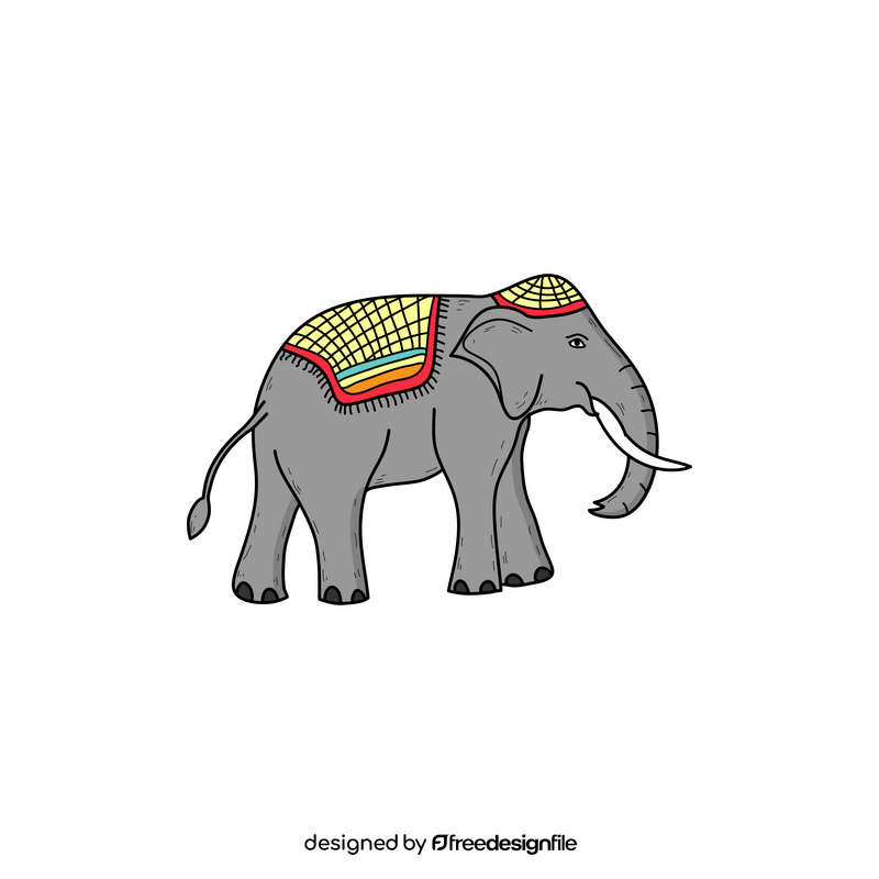 Thailand elephant drawing clipart