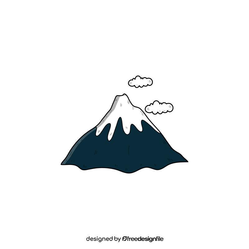Mount Fuji drawing clipart