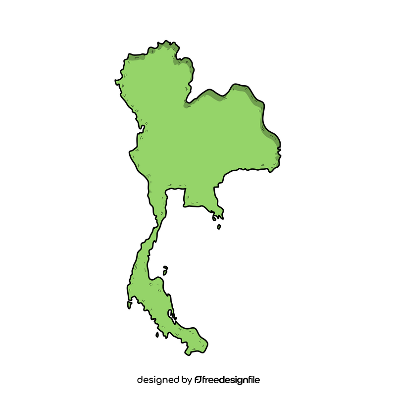Thailand map drawing clipart