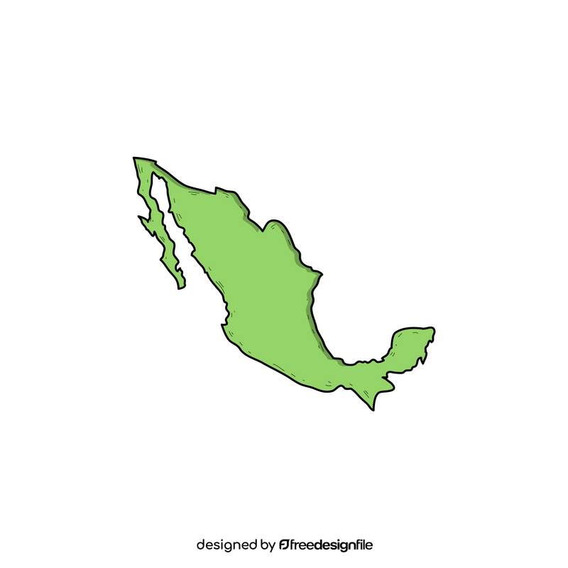 Mexico map drawing clipart