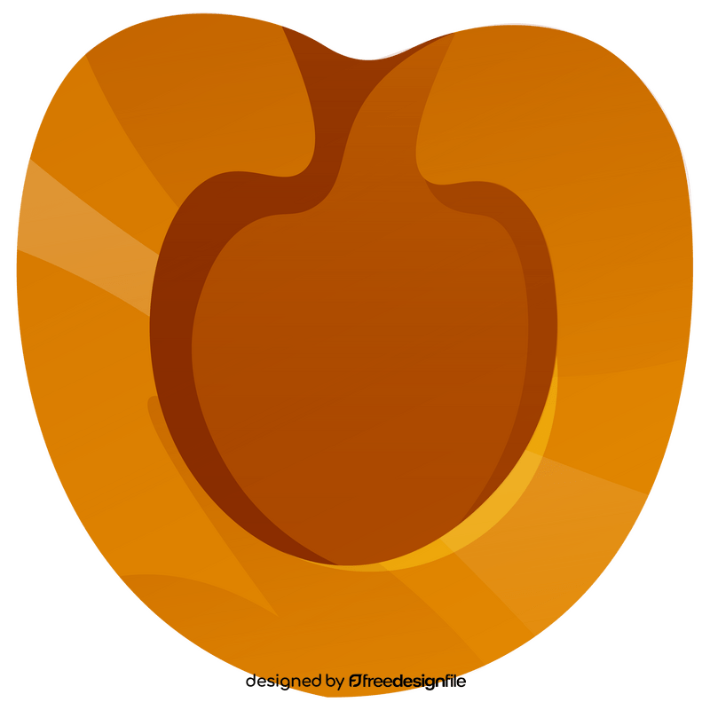 Apricot half clipart
