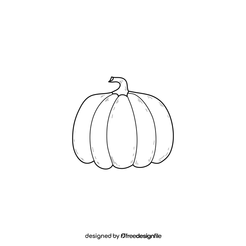 Pumpkin drawing black and white clipart